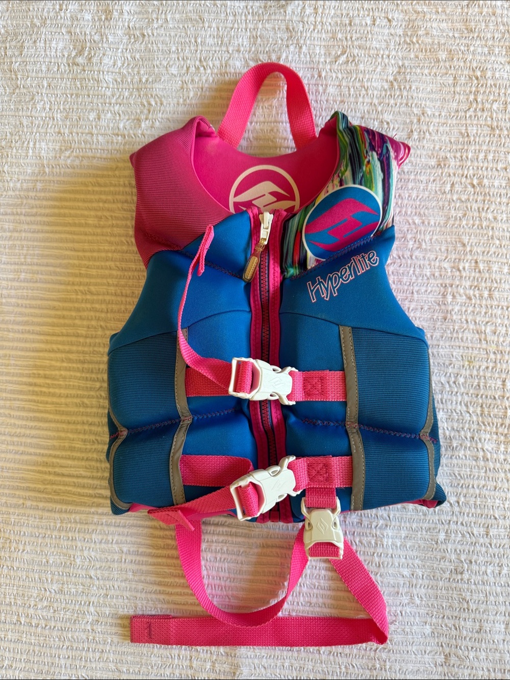 Hyperlite Girls Ski Flotation Swim Vest Sz 30-50 lbs